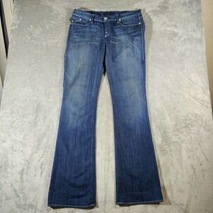 Rock & Republic Jeans Womens 32‎ Blue Kasandra Low Rise Bootcut Distressed